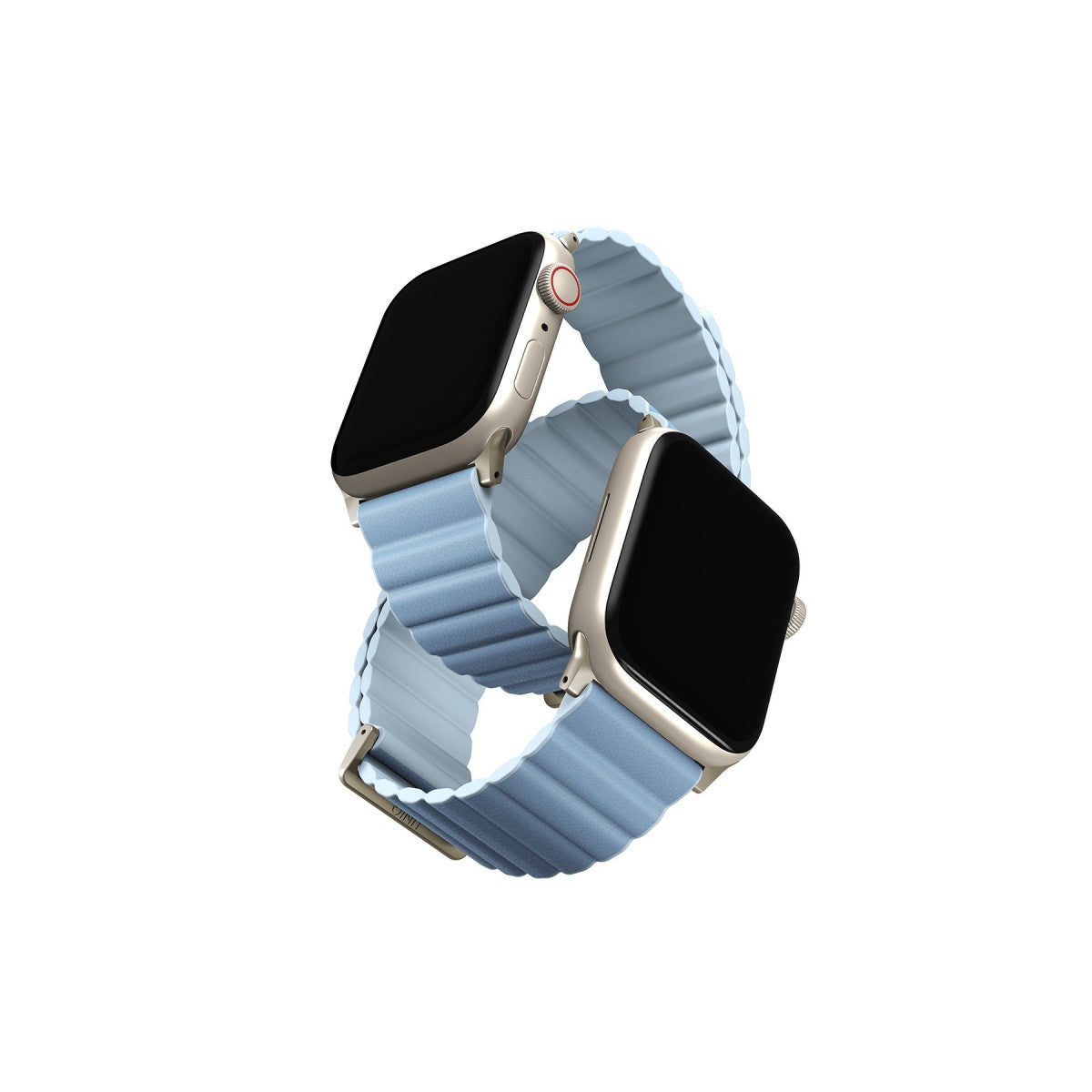 Uniq Apple Watch 41mm Revix Premium Reversible Manyetik Kordon - Mavi-Açık Mavi