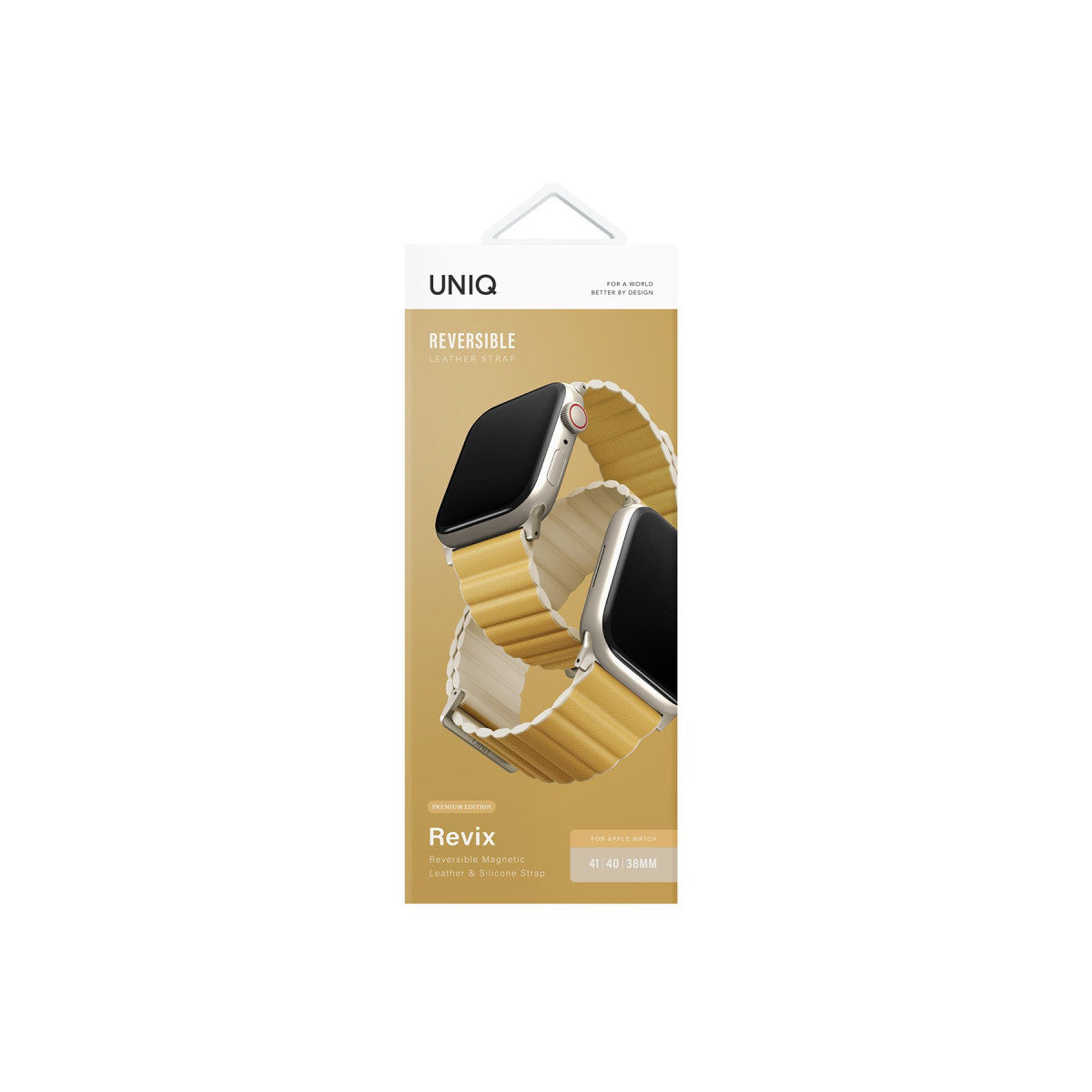 Uniq Apple Watch 41mm Revix Premium Reversible Manyetik Kordon - Mavi-Açık Mavi