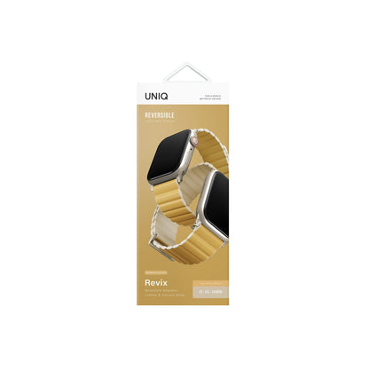 Uniq Apple Watch 41mm Revix Premium Reversible Manyetik Kordon - Mavi-Açık Mavi