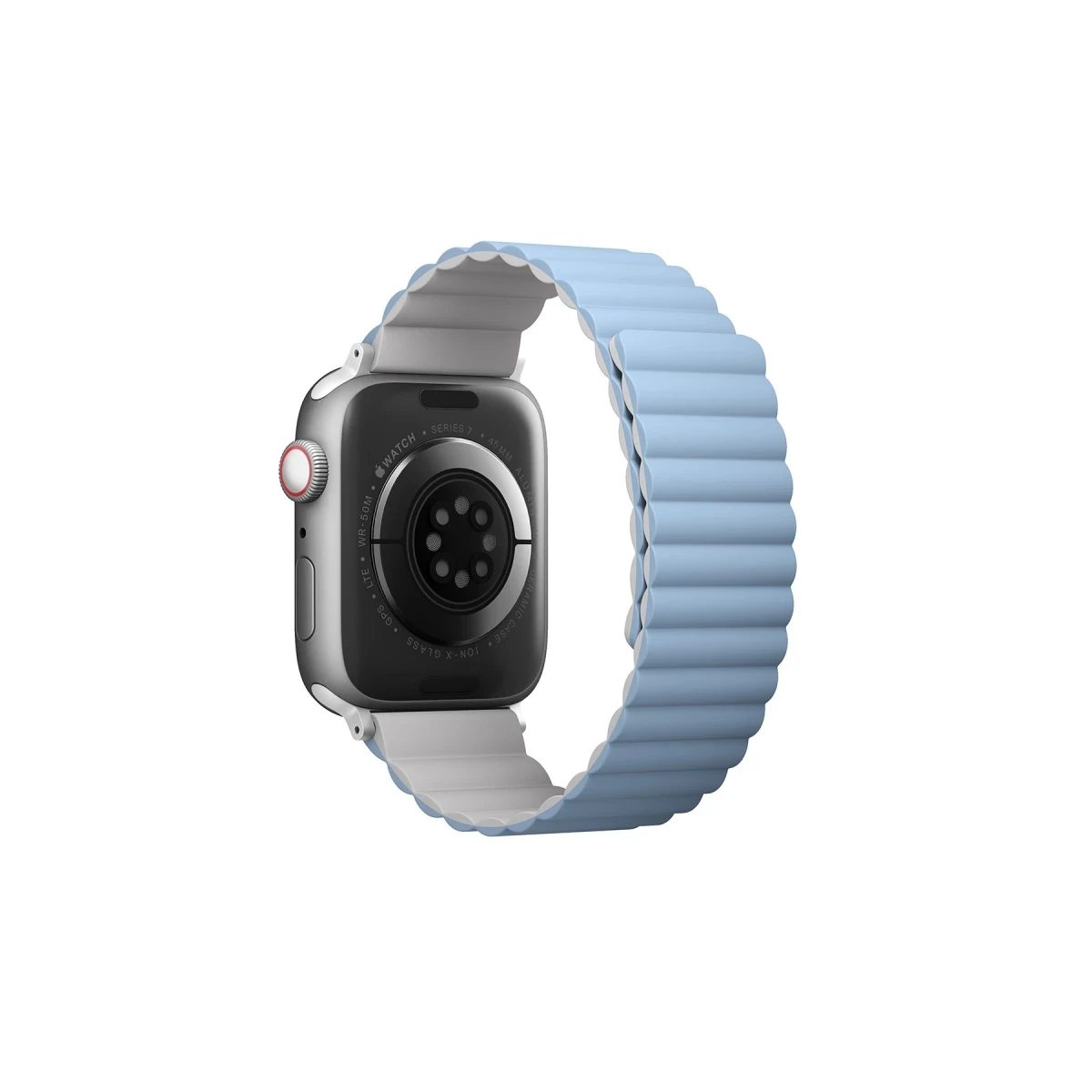 Uniq Apple Watch 41mm Revix Reversible Manyetik Kordon - Beyaz-Mavi
