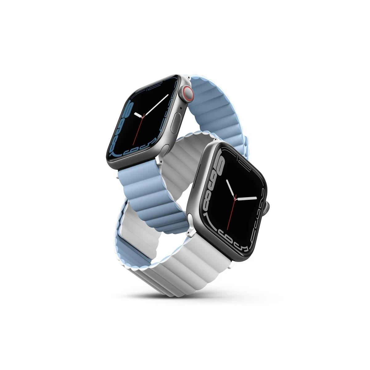 Uniq Apple Watch 41mm Revix Reversible Manyetik Kordon - Beyaz-Mavi