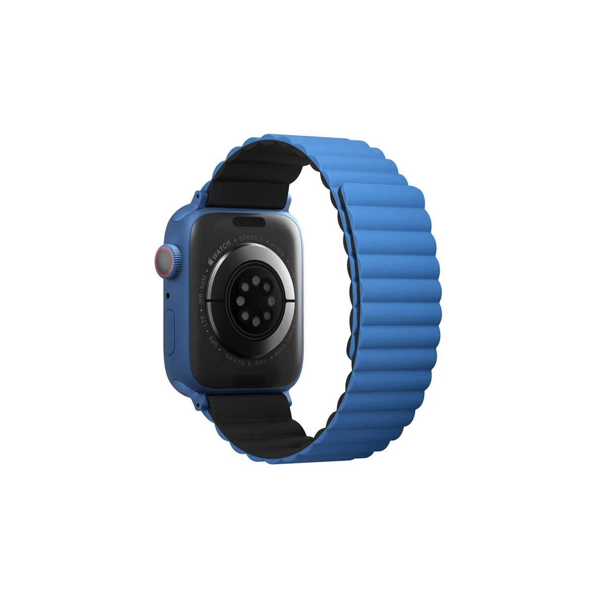 Uniq Apple Watch 41mm Revix Reversible Manyetik Kordon - Mavi-Siyah