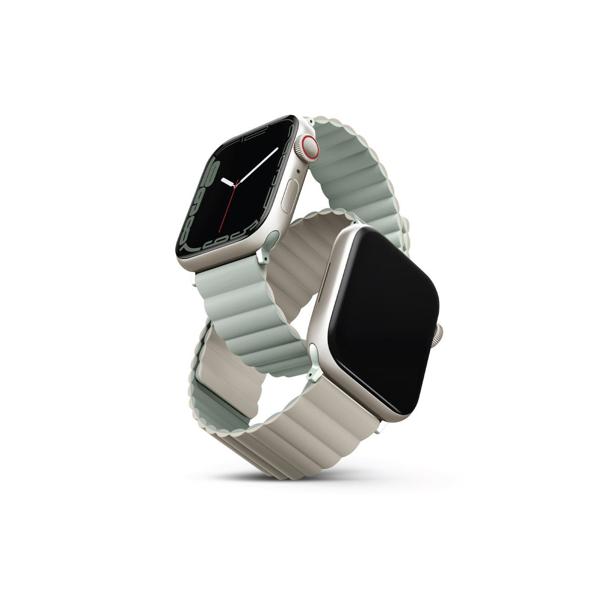 Uniq Apple Watch 41mm Revix Reversible Manyetik Kordon - Mavi-Siyah