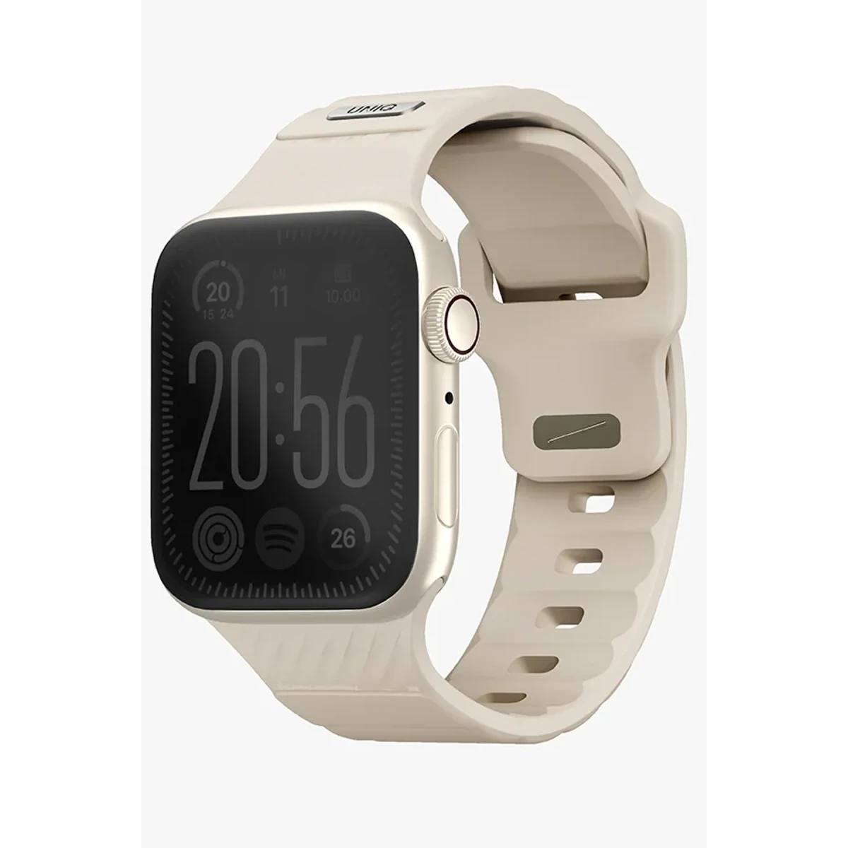 Uniq Apple Watch 41mm Stride FKM Silikon Kordon - Bej