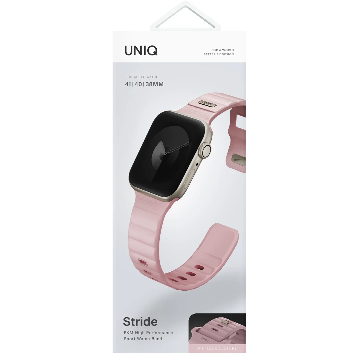 Uniq Apple Watch 41mm Stride FKM Silikon Kordon - Bej