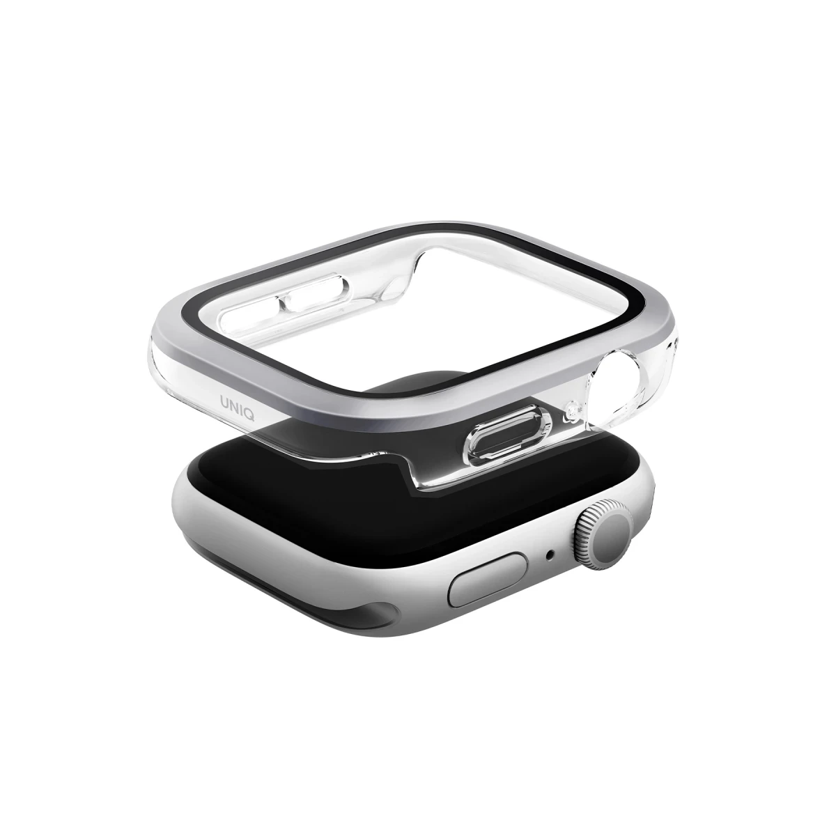 Uniq Apple Watch 42mm Voute Camlı Kasa Ekran Koruyucu - Gümüş