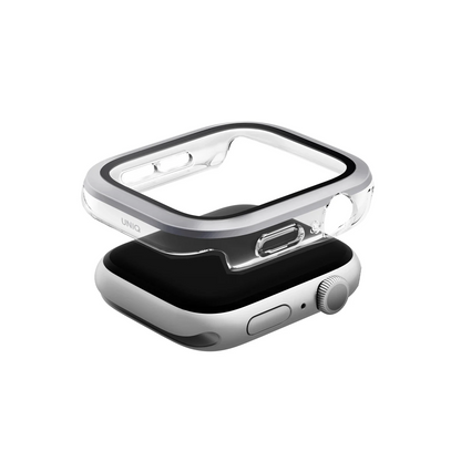 Uniq Apple Watch 42mm Voute Camlı Kasa Ekran Koruyucu - Gümüş