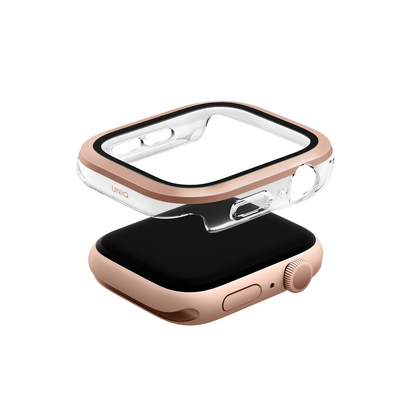 Uniq Apple Watch 42mm Voute Camlı Kasa Ekran Koruyucu - Rose Gold
