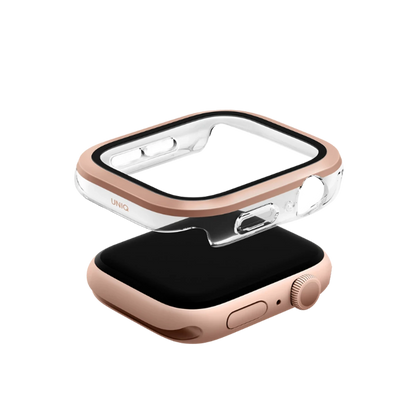 Uniq Apple Watch 42mm Voute Camlı Kasa Ekran Koruyucu - Rose Gold