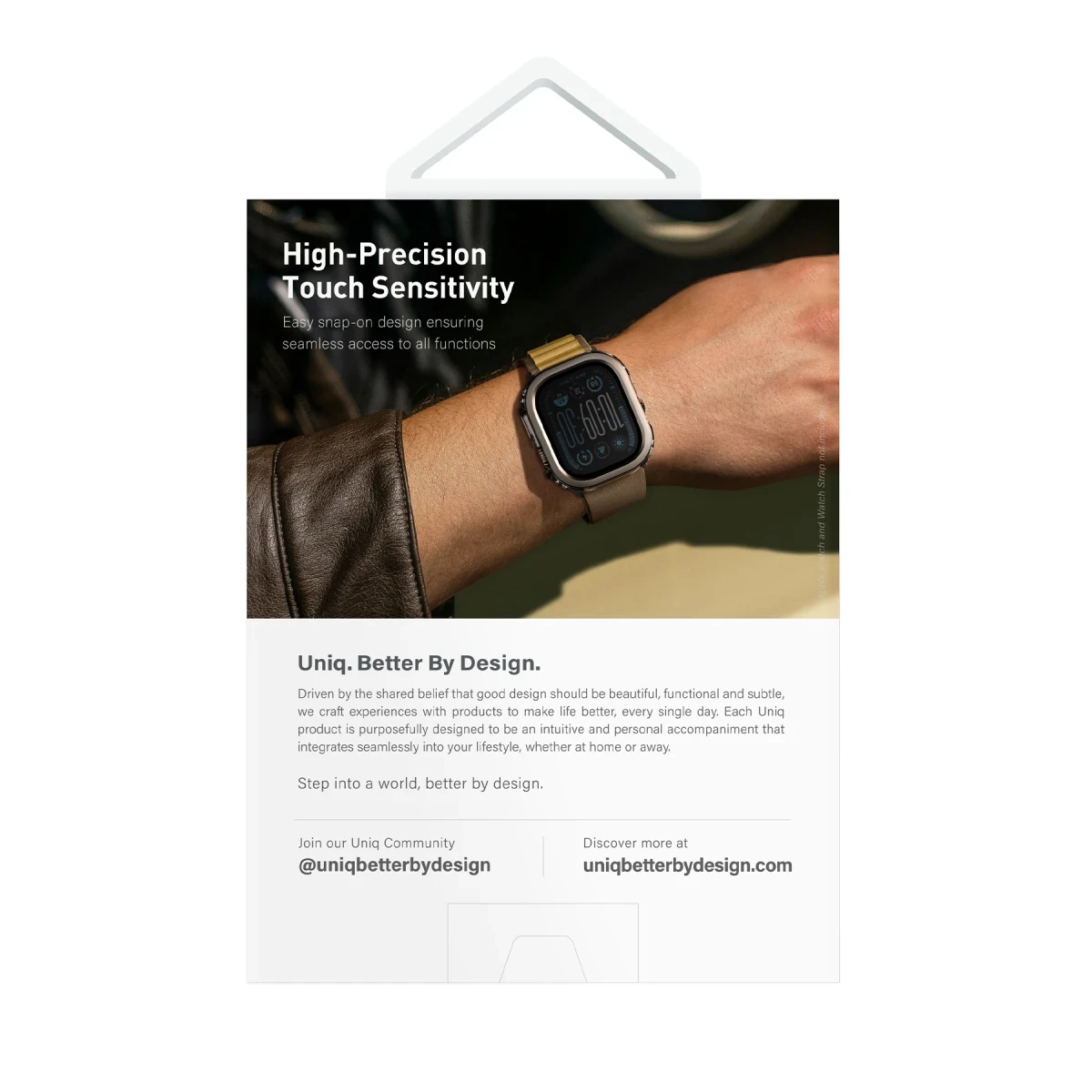 Uniq Apple Watch 42mm Voute Camlı Kasa Ekran Koruyucu - Siyah