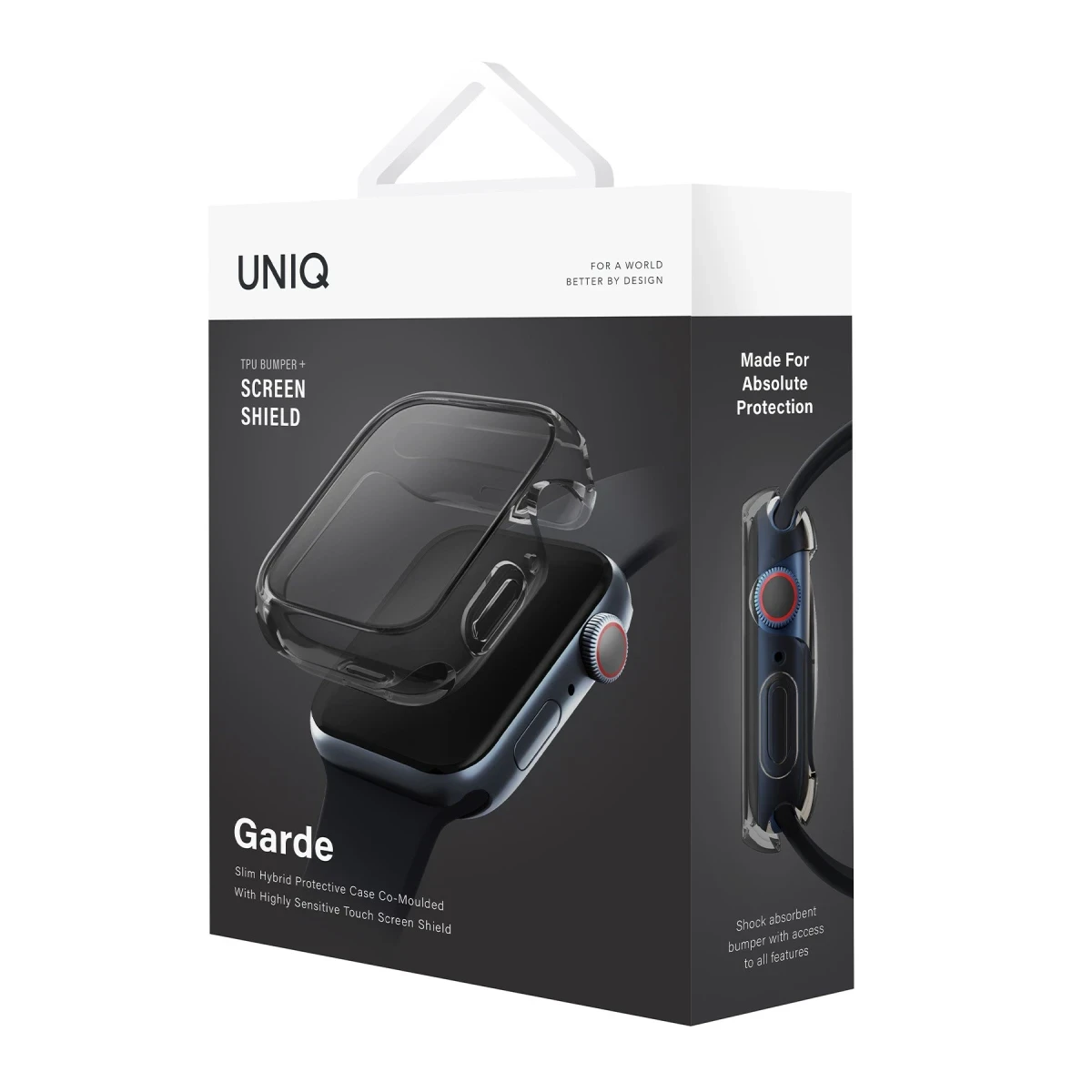Uniq Apple Watch 45mm Garde Kasa Cam Ekran Koruyucu - Füme