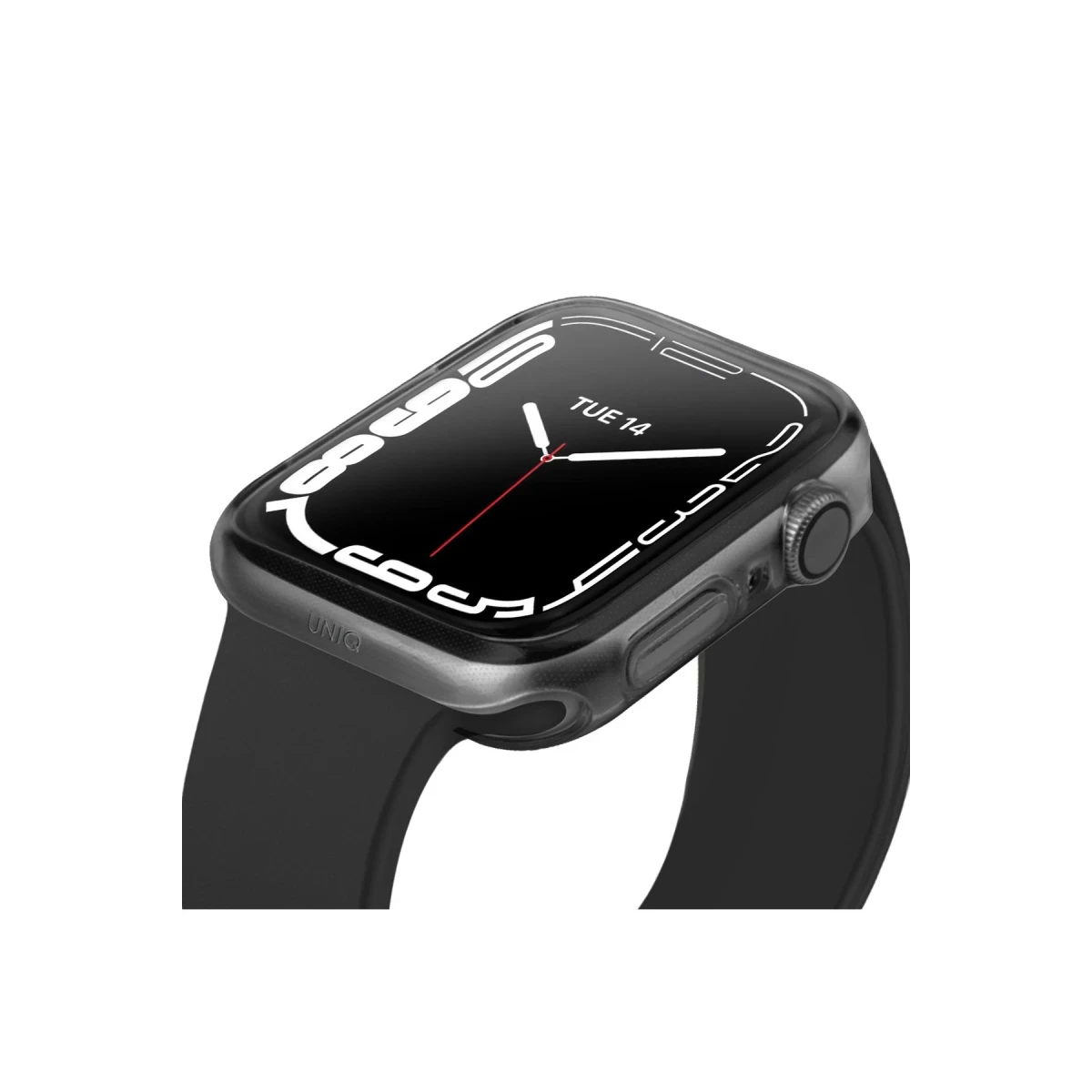 Uniq Apple Watch 45mm Glase Dual Pack Kasa Koruyucu - Siyah-Şeffaf
