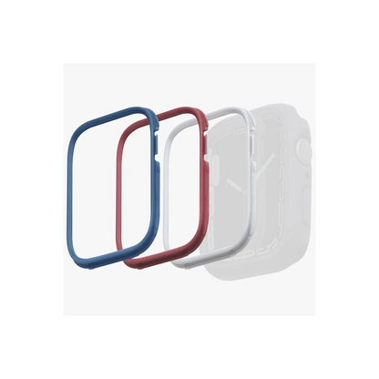 Uniq Apple Watch 45mm Moduo 3in1 Kasa Korucuyu - Mavi-Kırmızı-Beyaz