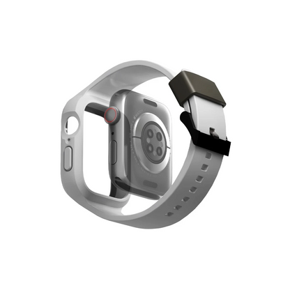 Uniq Apple Watch 45mm Monos 2 in 1 Silikon Kordon - Gri