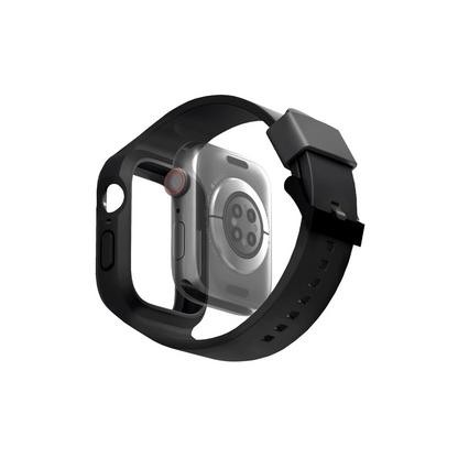 Uniq Apple Watch 45mm Monos 2 in 1 Silikon Kordon - Siyah