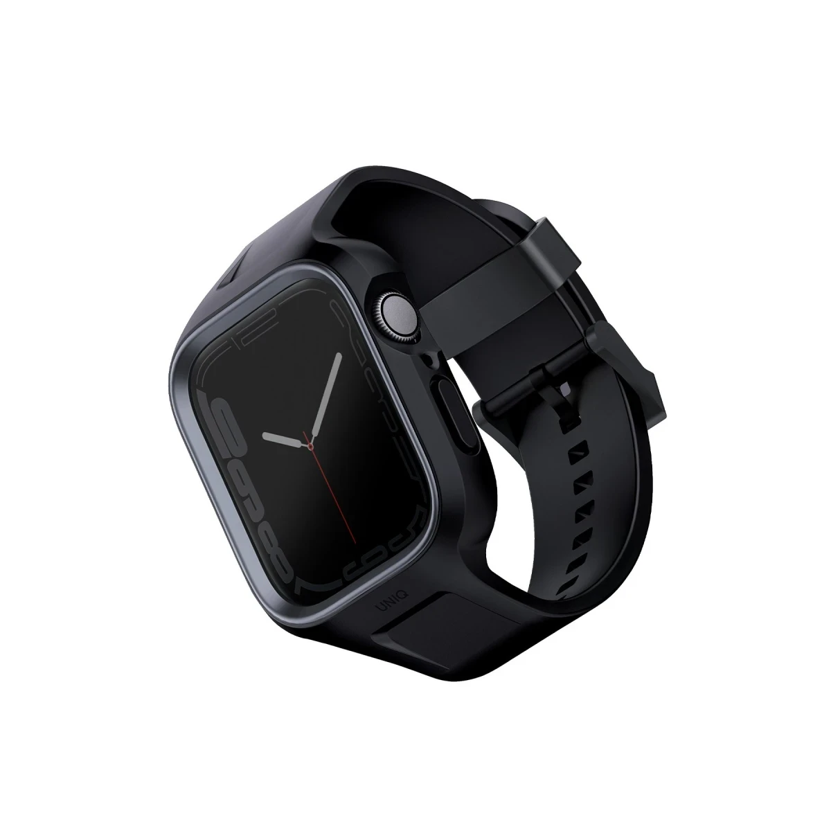 Uniq Apple Watch 45mm Monos 2 in 1 Silikon Kordon - Siyah