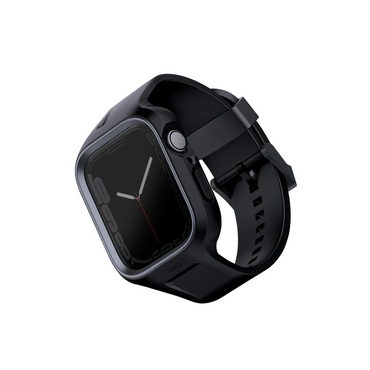 Uniq Apple Watch 45mm Monos 2 in 1 Silikon Kordon - Siyah