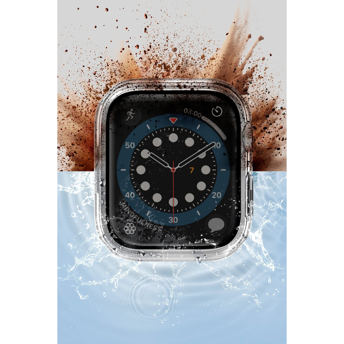 Uniq Apple Watch 45mm Nautic Camlı Kasa Ekran Koruyucu