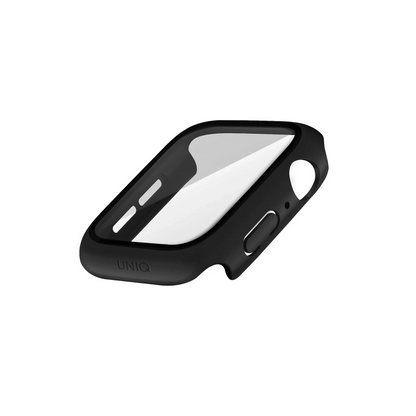 Uniq Apple Watch 45mm Nautic Camlı Kasa Ekran Koruyucu - Siyah