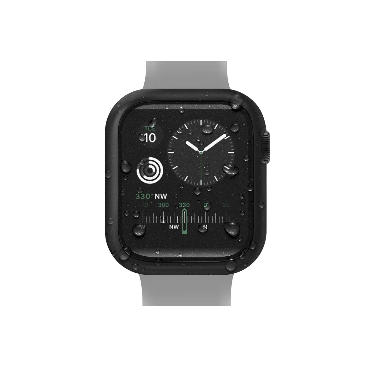 Uniq Apple Watch 45mm Nautic Camlı Kasa Ekran Koruyucu - Siyah