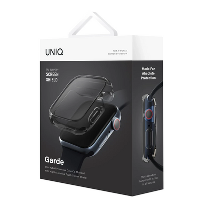 Uniq Apple Watch 46mm Garde Kasa Cam Ekran Koruyucu - Füme