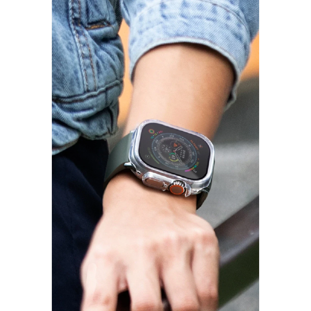 Uniq Apple Watch 46mm Garde Kasa Cam Ekran Koruyucu - Şeffaf