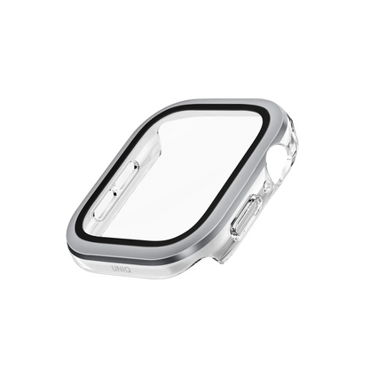 Uniq Apple Watch 46mm Voute Camlı Kasa Ekran Koruyucu - Gümüş