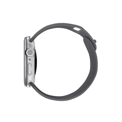 Uniq Apple Watch 46mm Voute Camlı Kasa Ekran Koruyucu - Gümüş