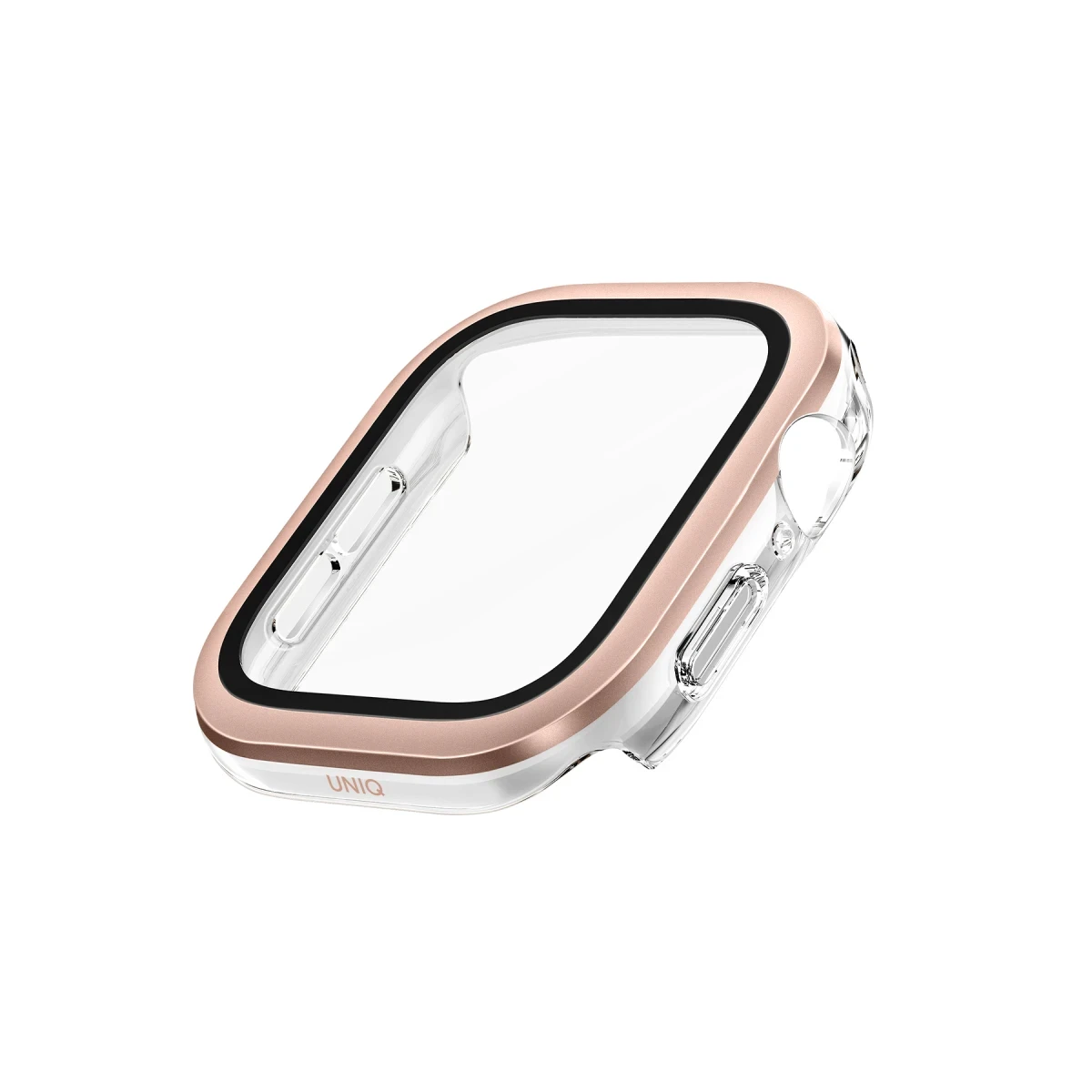 Uniq Apple Watch 46mm Voute Camlı Kasa Ekran Koruyucu - Rose Gold