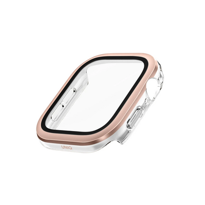 Uniq Apple Watch 46mm Voute Camlı Kasa Ekran Koruyucu - Rose Gold