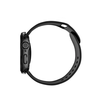 Uniq Apple Watch 46mm Voute Camlı Kasa Ekran Koruyucu - Siyah