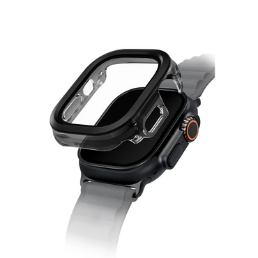 Uniq Apple Watch 49mm Voute Camlı Kasa Ekran Koruyucu - Titan Gri