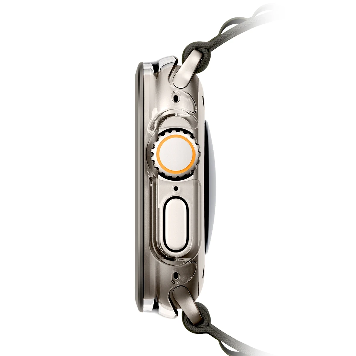 Uniq Apple Watch 49mm Voute Camlı Kasa Ekran Koruyucu - Titan Gri