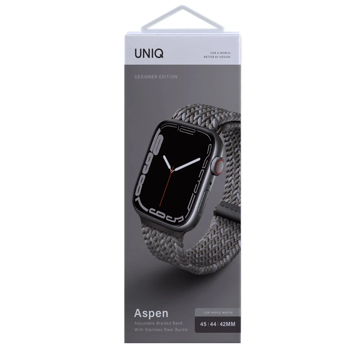 Uniq Apple Watch Ultra 49mm Aspen Designer Örgülü Kordon - Gri
