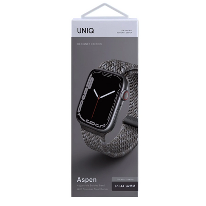 Uniq Apple Watch Ultra 49mm Aspen Designer Örgülü Kordon - Gri