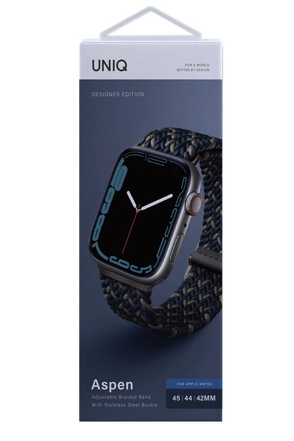 Uniq Apple Watch Ultra 49mm Aspen Designer Örgülü Kordon - Lacivert