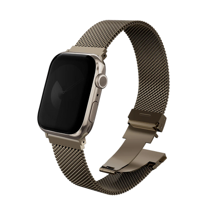 Uniq Apple Watch Ultra 49mm Dante Pro Çelik Örgü Kordon - Gold