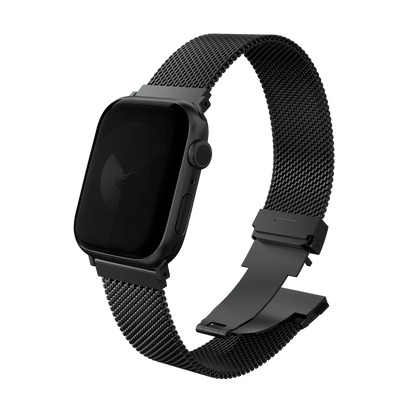 Uniq Apple Watch Ultra 49mm Dante Pro Çelik Örgü Kordon - Siyah