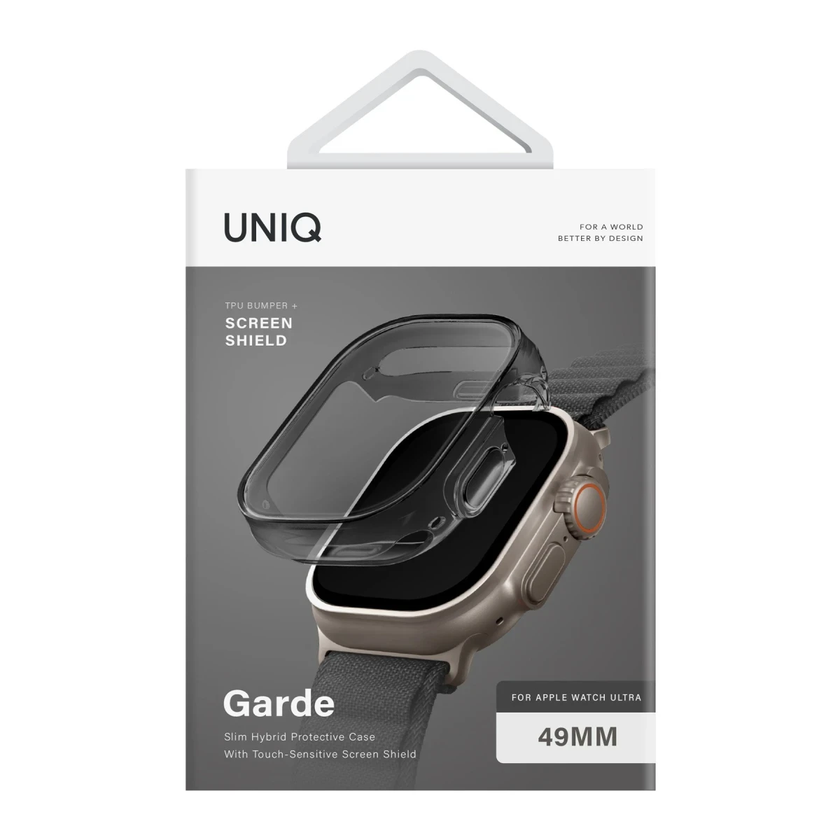 Uniq Apple Watch Ultra 49mm Garde Kasa Cam Ekran Koruyucu - Füme