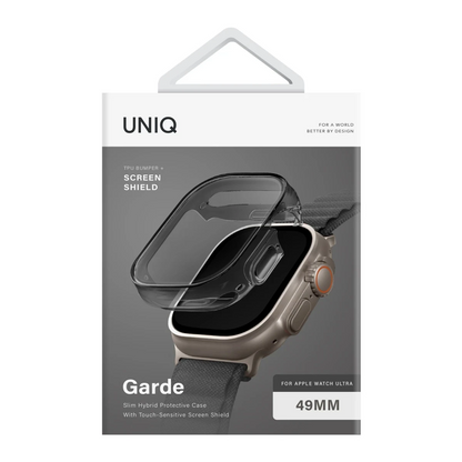 Uniq Apple Watch Ultra 49mm Garde Kasa Cam Ekran Koruyucu - Füme