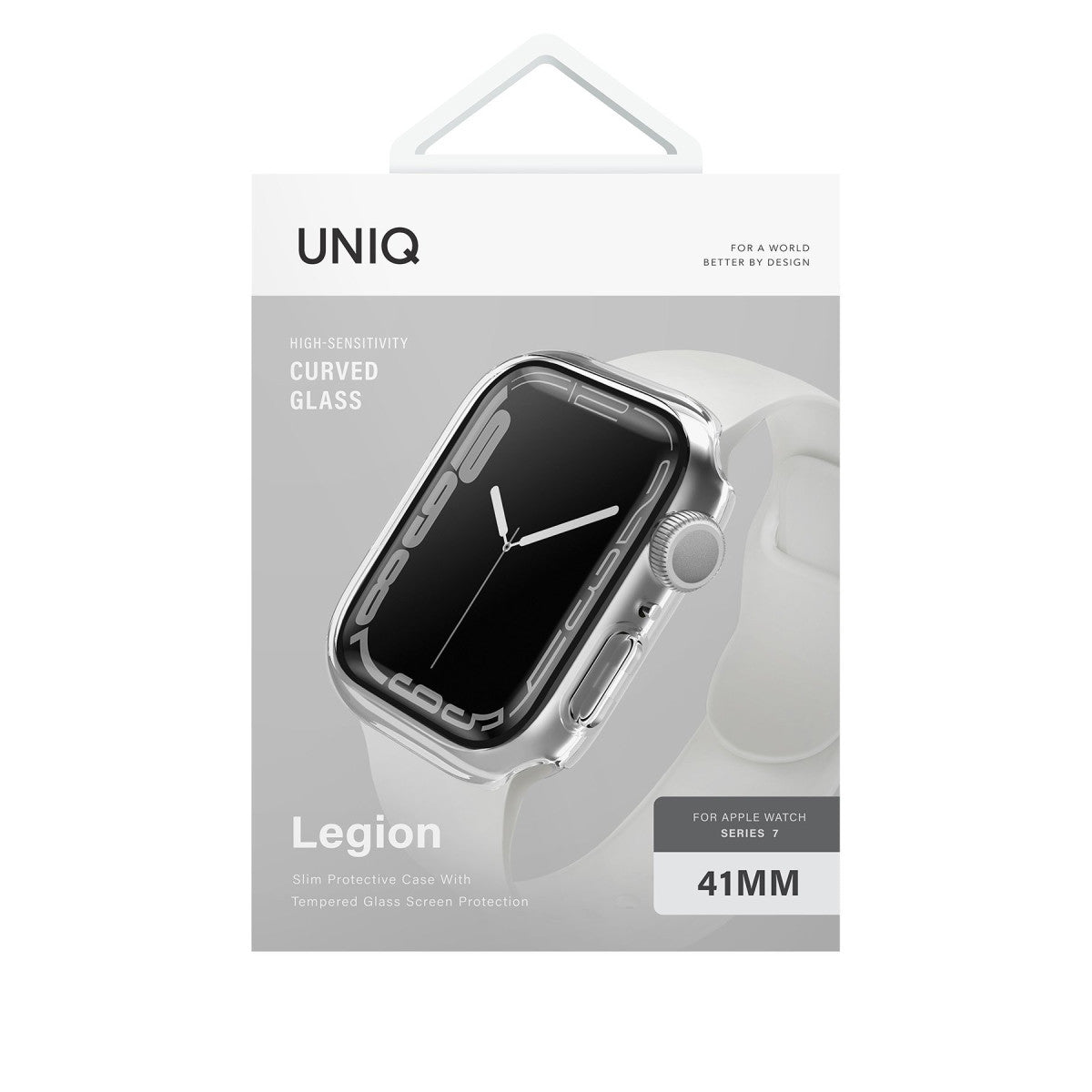 Uniq Apple Watch 45mm Legion Camlı Silikon Kasa Koruyucu