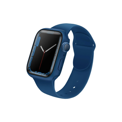 Uniq Apple Watch Ultra 49mm Legion Camlı Silikon Kasa Koruyucu - Mavi