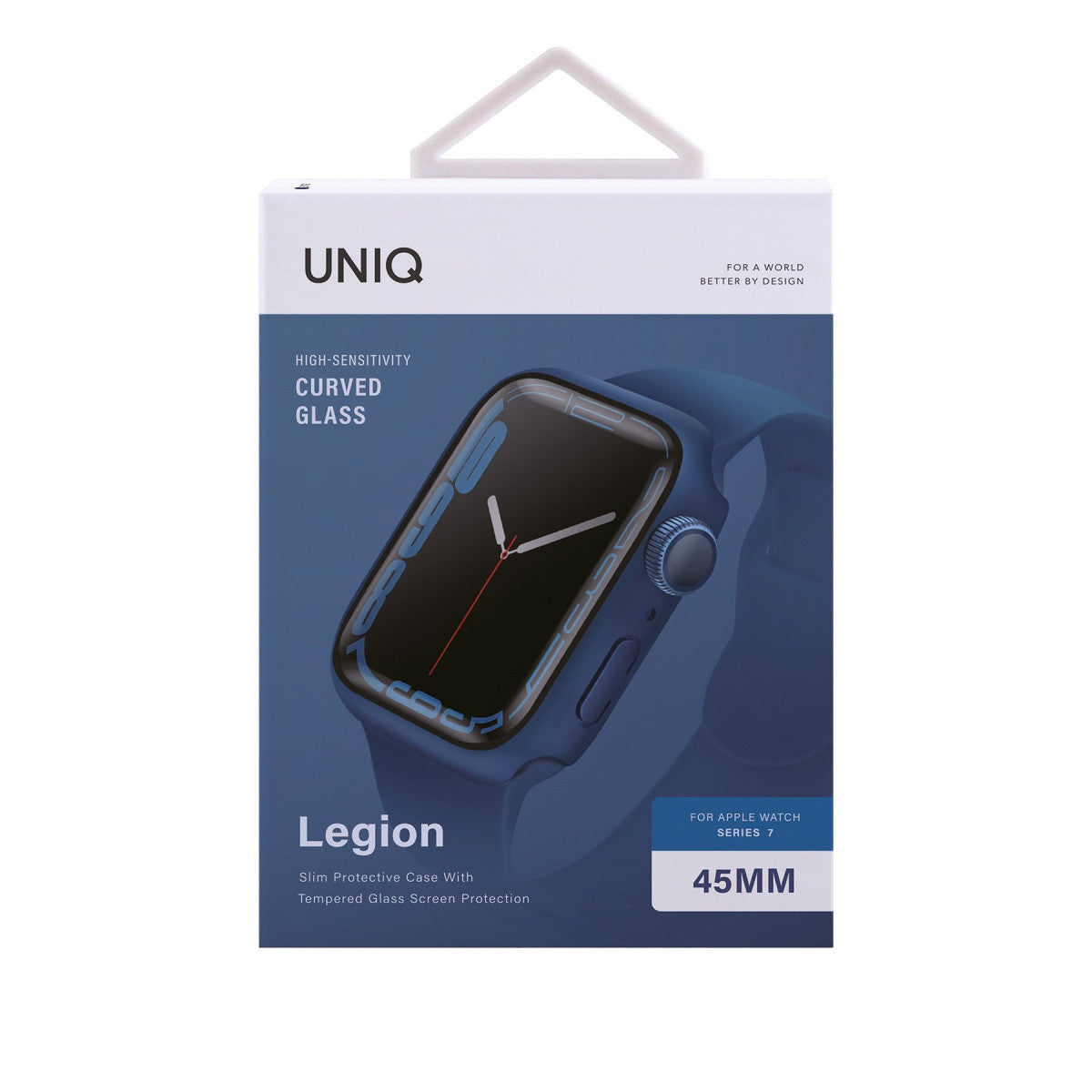 Uniq Apple Watch 45mm Legion Camlı Silikon Kasa Koruyucu