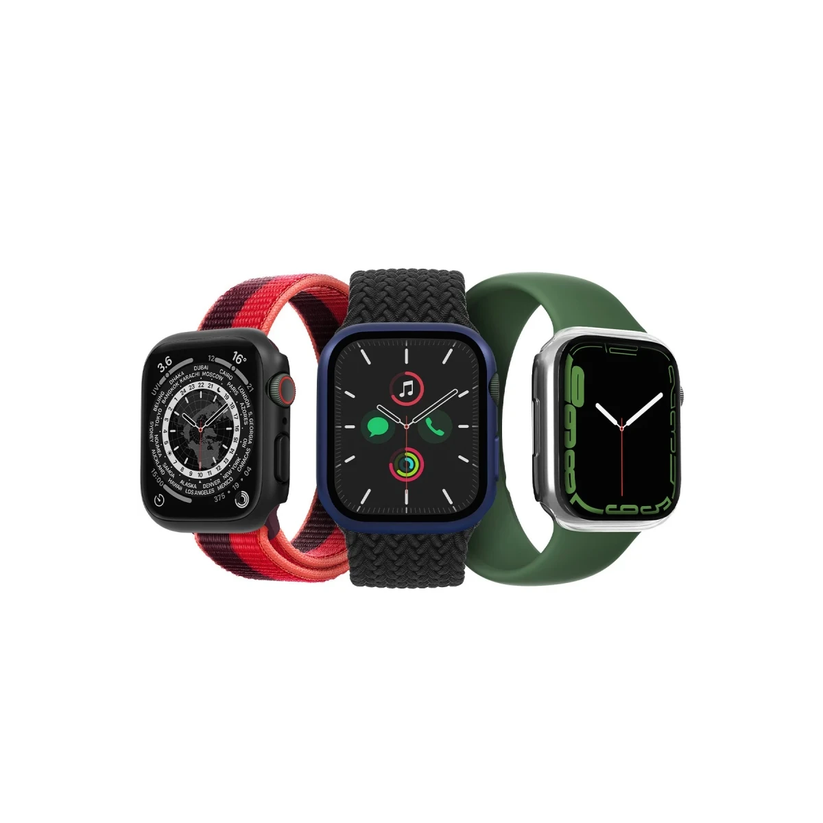 Uniq Apple Watch Ultra 49mm Legion Camlı Silikon Kasa Koruyucu - Siyah
