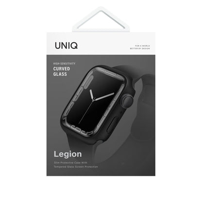 Uniq Apple Watch 45mm Legion Camlı Silikon Kasa Koruyucu