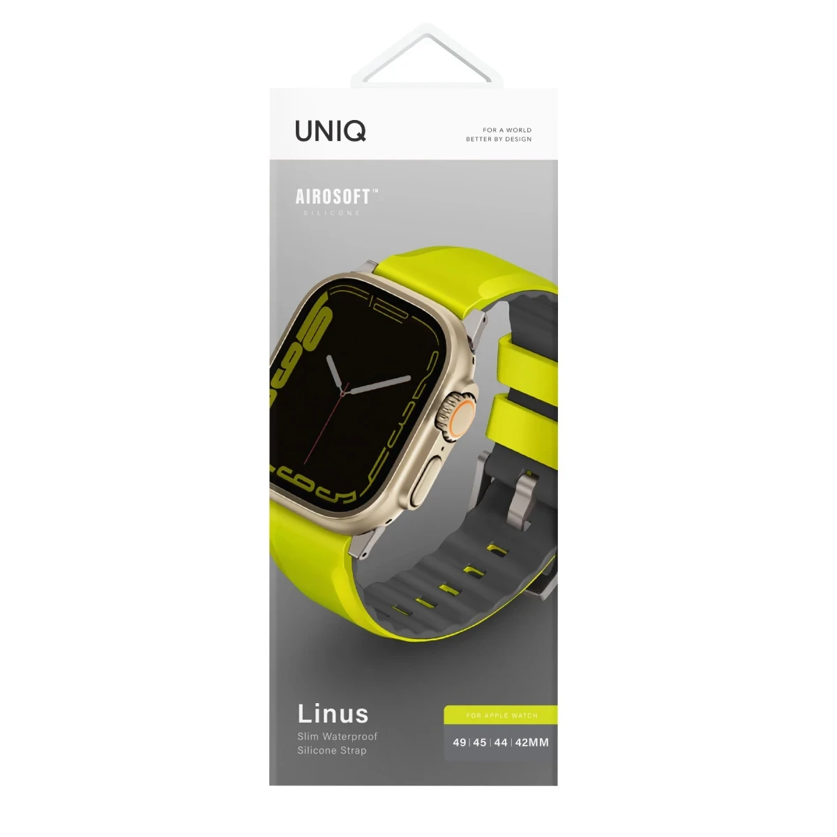 Uniq Apple Watch Ultra 49mm Linus Airosoft Silikon Kordon - Koyu Yeşil