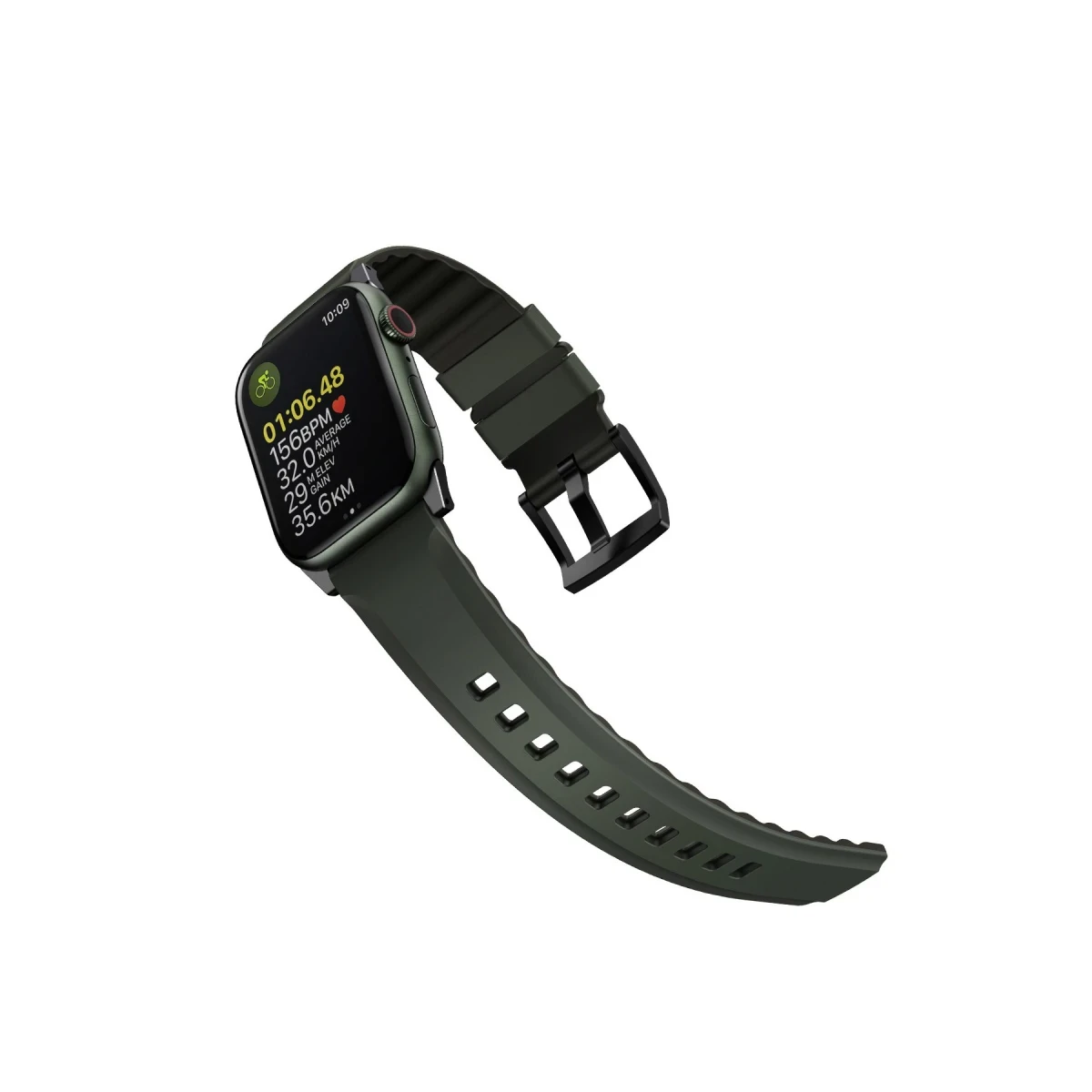 Uniq Apple Watch Ultra 49mm Linus Airosoft Silikon Kordon - Koyu Yeşil
