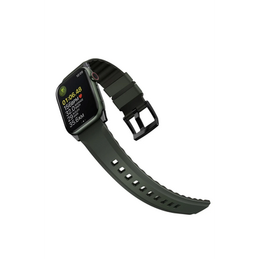 Uniq Apple Watch Ultra 49mm Linus Airosoft Silikon Kordon - Koyu Yeşil