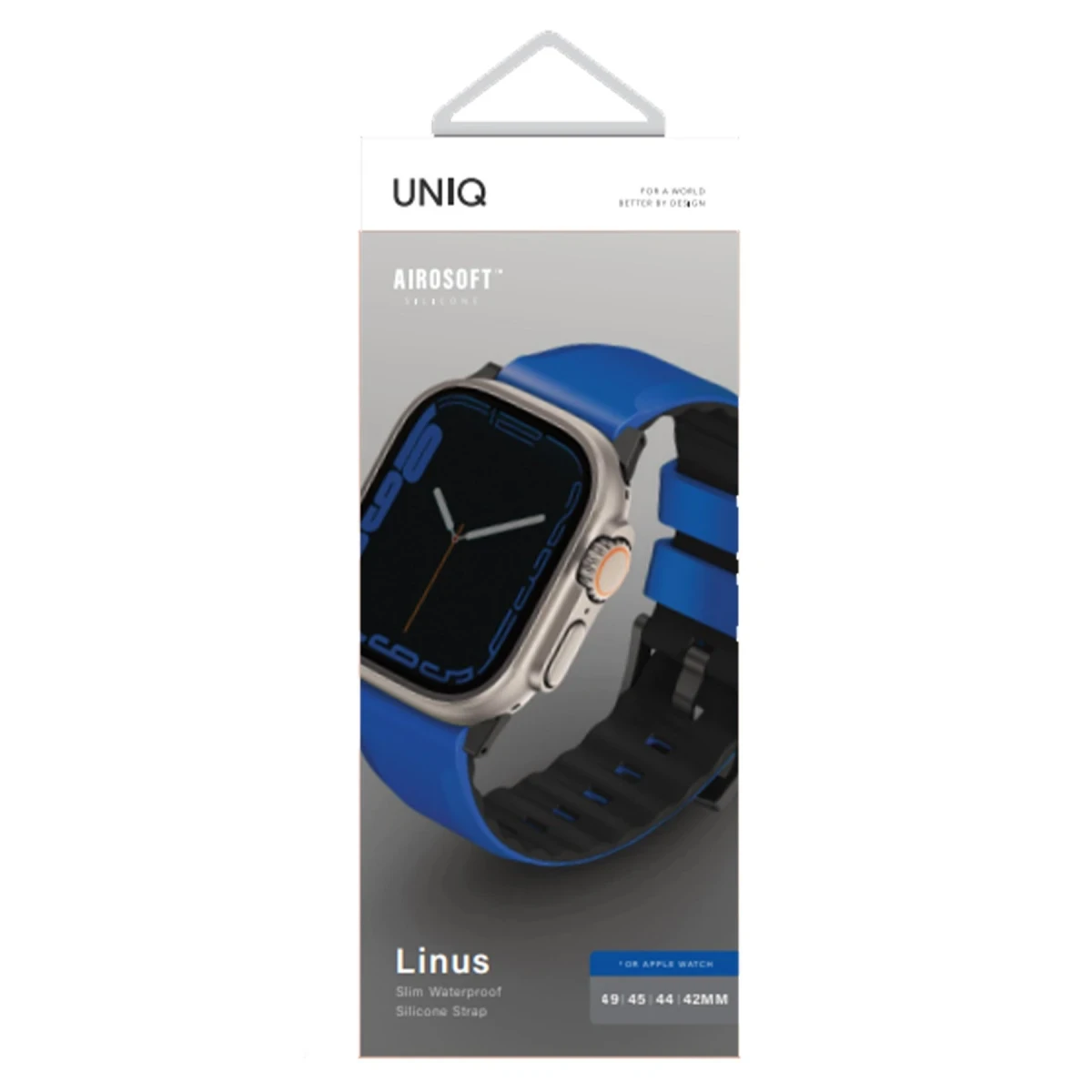 Uniq Apple Watch Ultra 49mm Linus Airosoft Silikon Kordon - Mavi