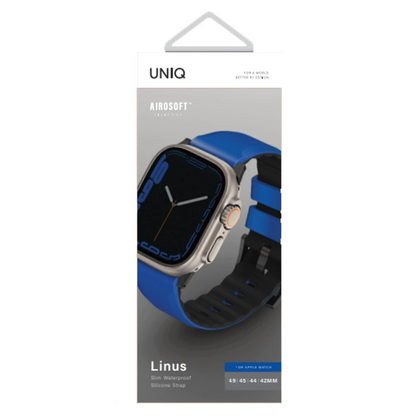 Uniq Apple Watch Ultra 49mm Linus Airosoft Silikon Kordon - Mavi